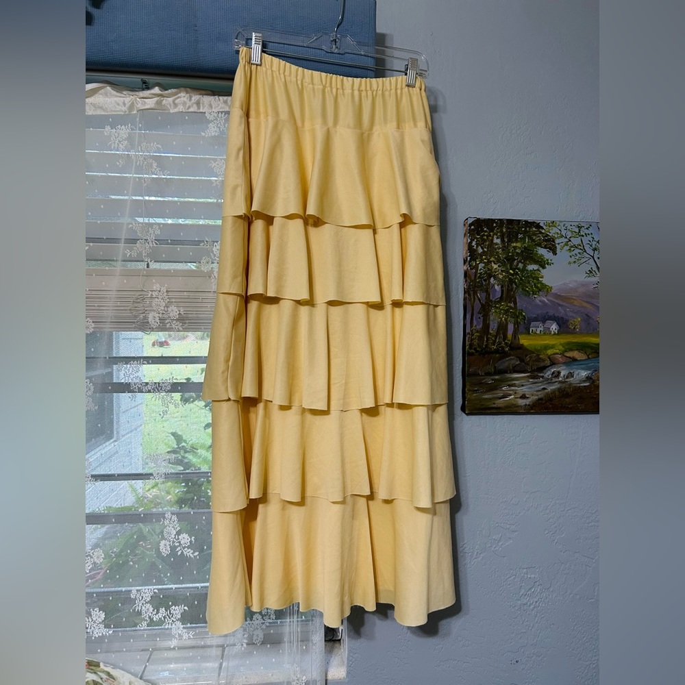 Handmade Ruffle Maxi Skirt
